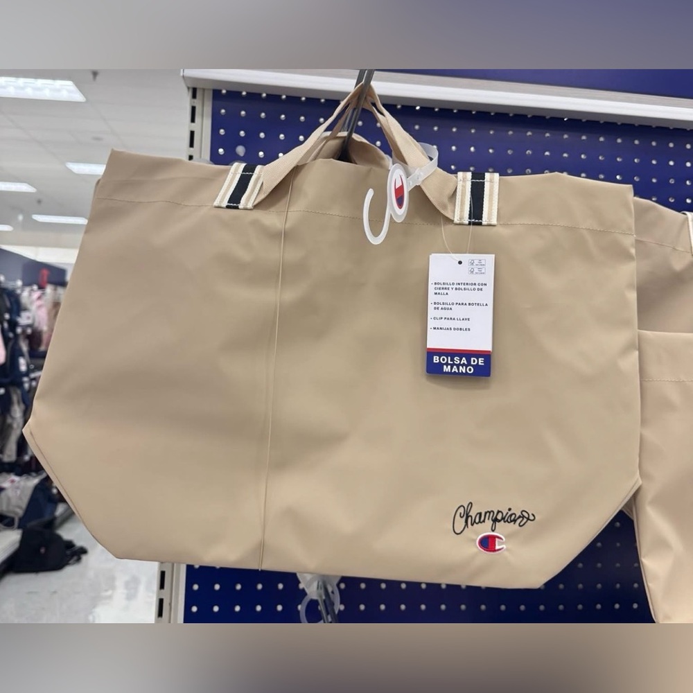 Champion Tan Tote with Logo